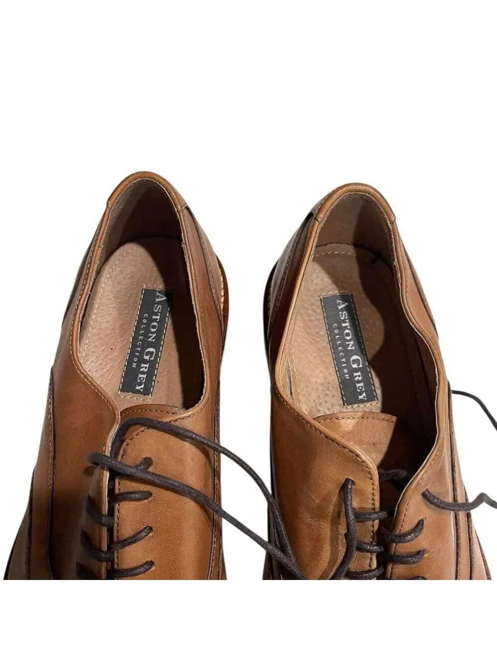 Aston Grey Brunswick Brown Wingtip Shoe SZ 11